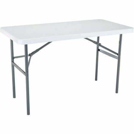 LIFETIME 4 Ft. x 24 In. White Granite Light Commercial Folding Table 2940